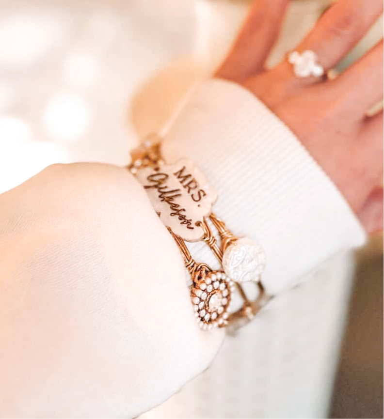 Custom Bride Bangle Set