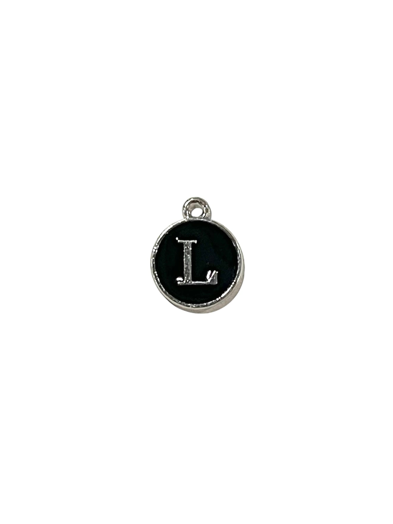 Black + Silver Letter Charms
