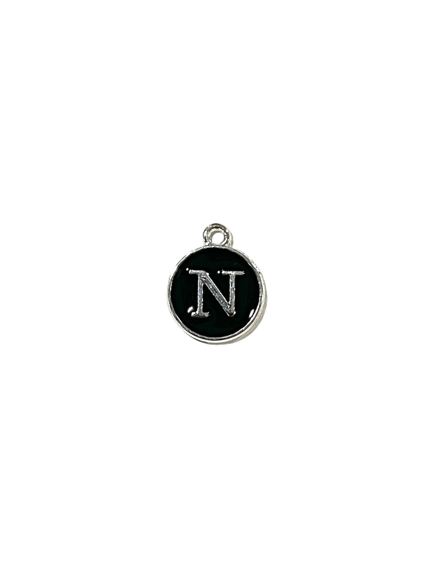Black + Silver Letter Charms
