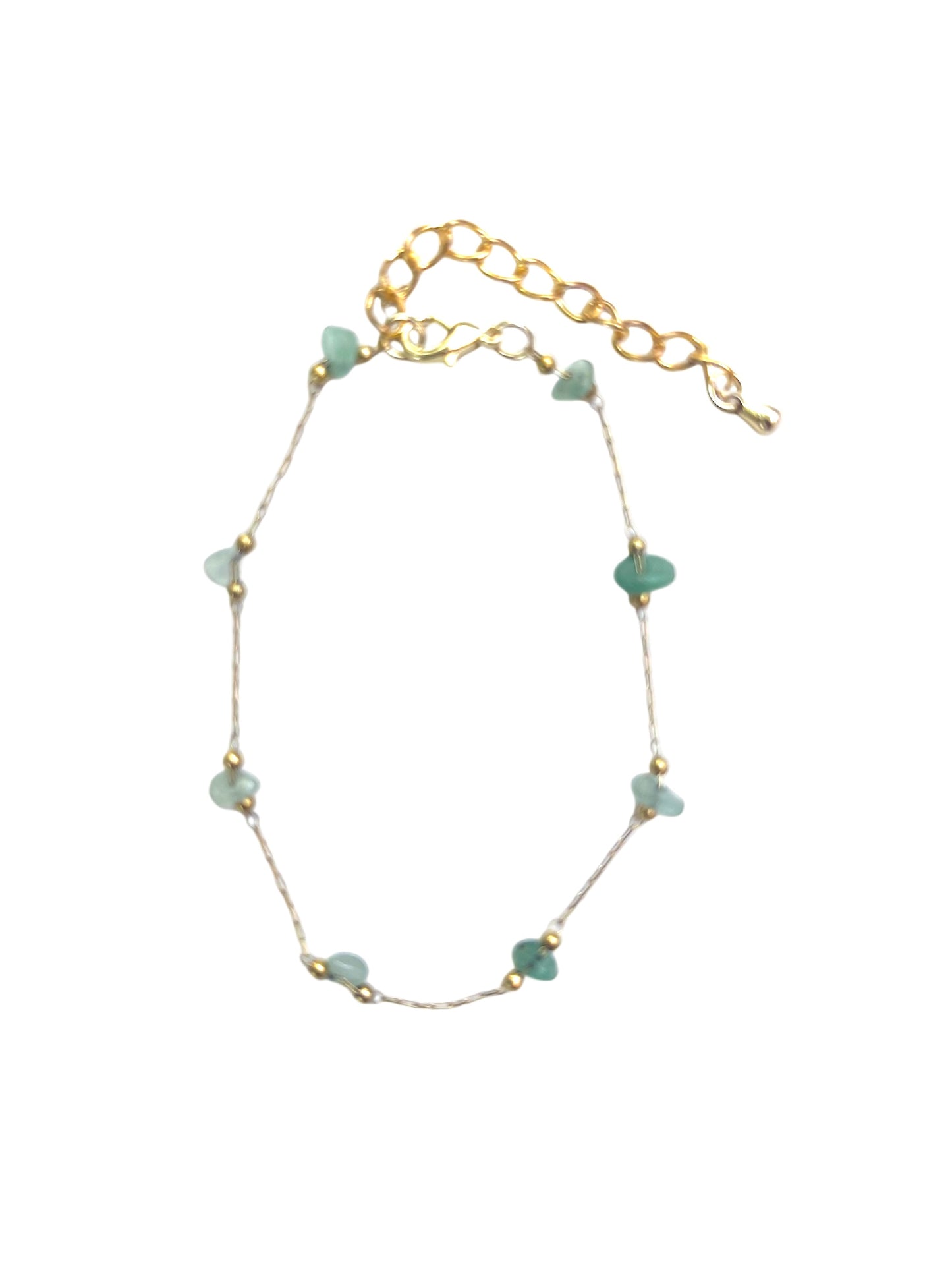 Mint Gemstone Chain Bracelet