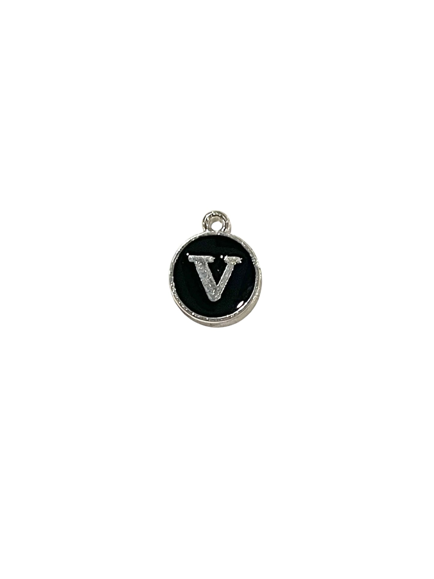 Black + Silver Letter Charms