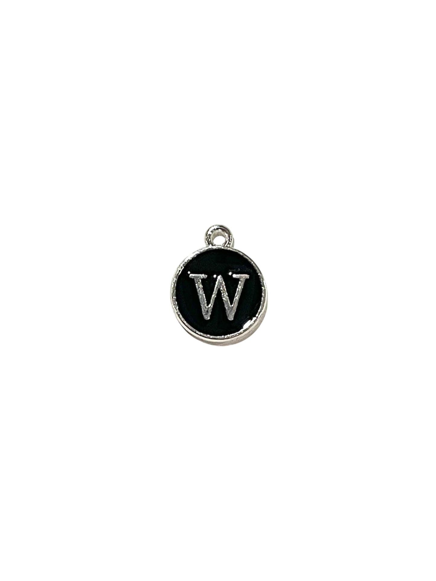Black + Silver Letter Charms