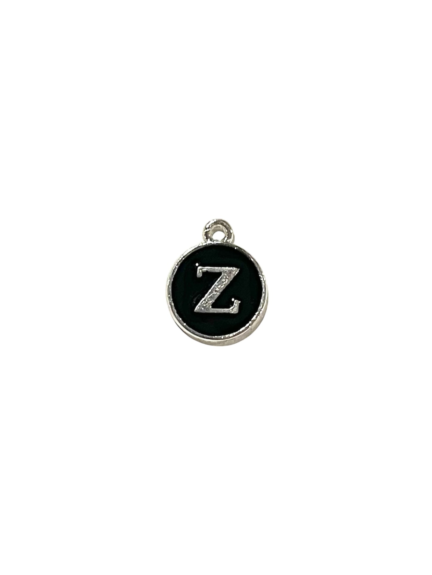 Black + Silver Letter Charms