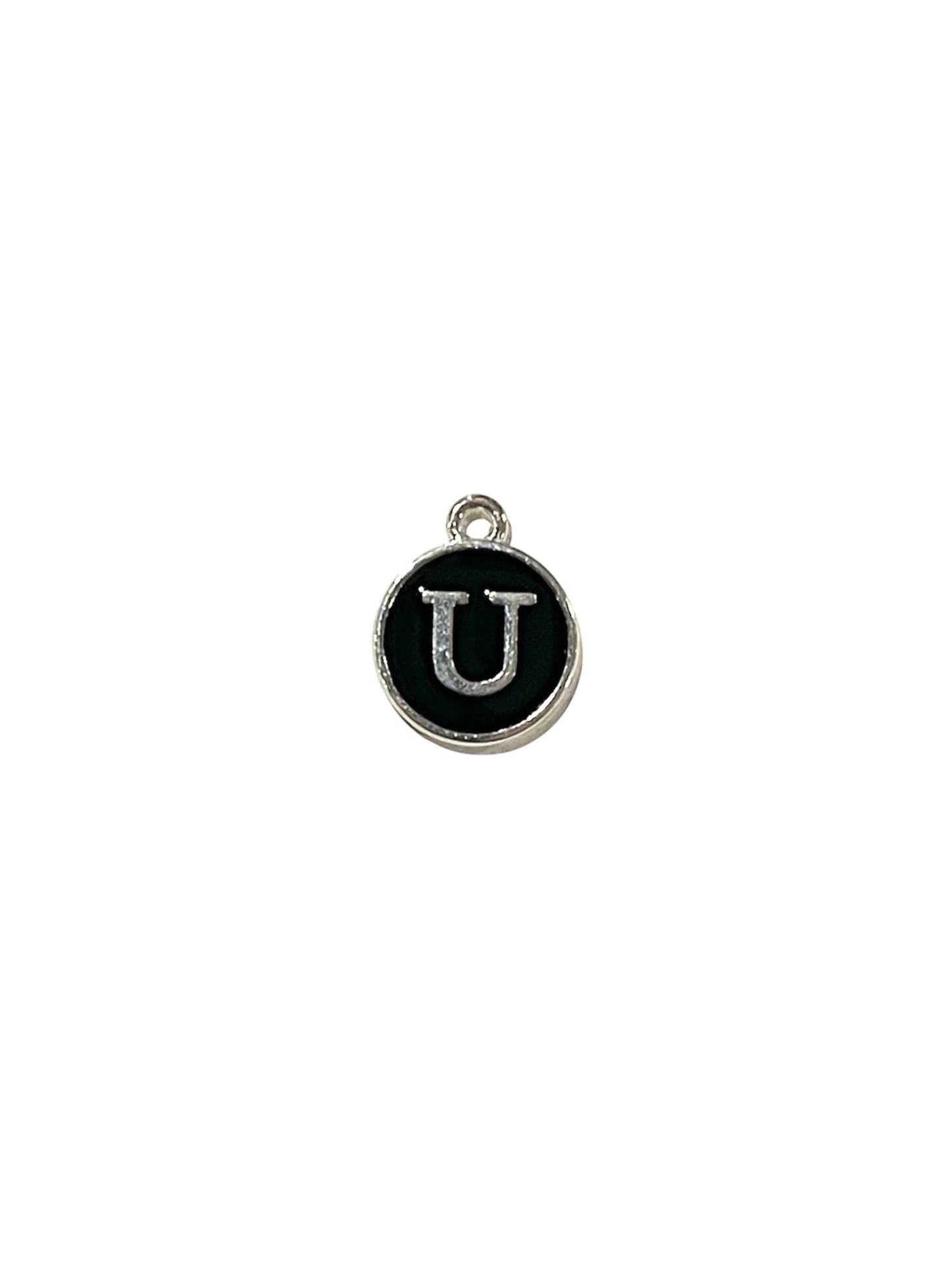Black + Silver Letter Charms