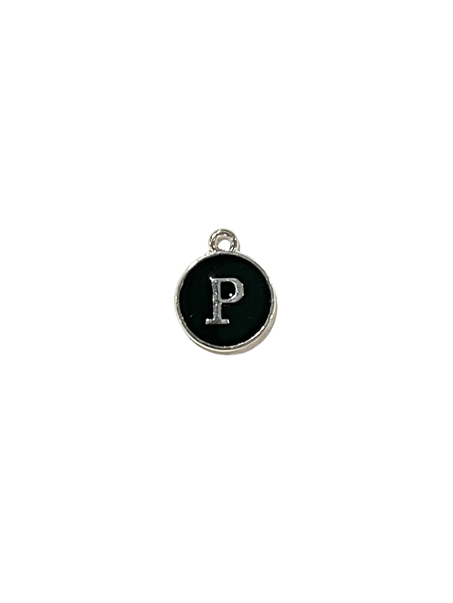 Black + Silver Letter Charms