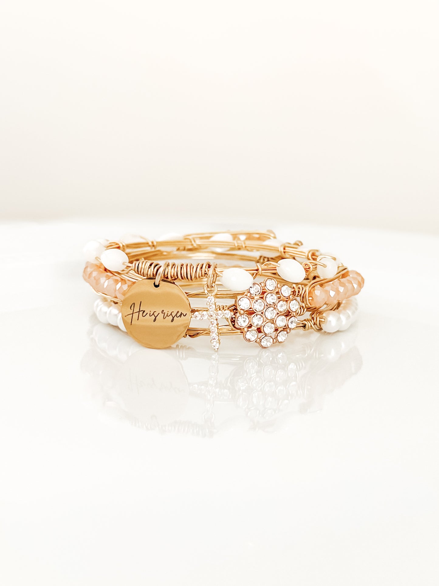 He Is Risen Bangle Set