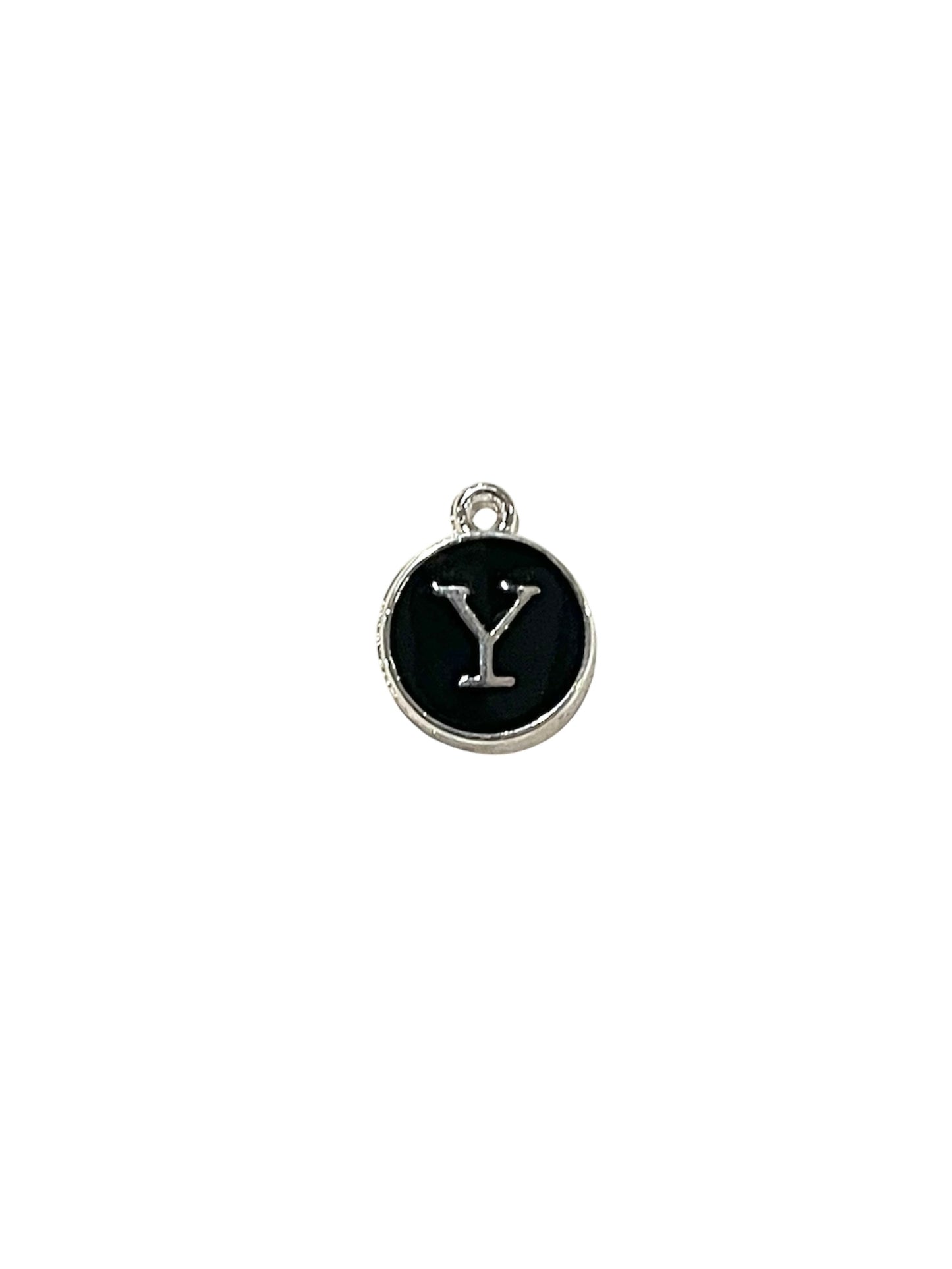 Black + Silver Letter Charms