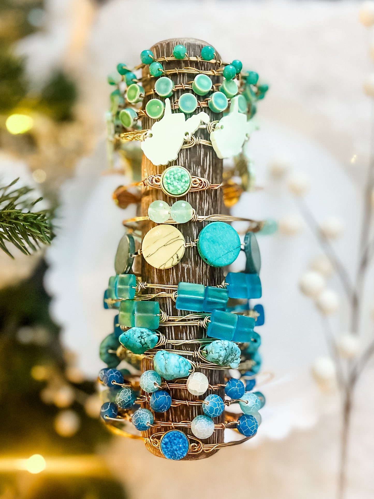 Blue + Green Statement Bangles