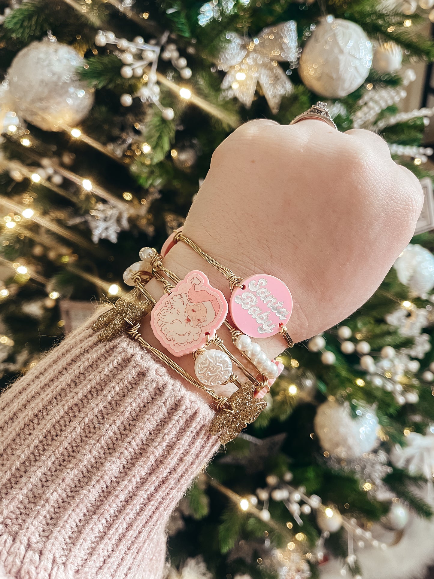 Santa Baby Christmas Bangle Set