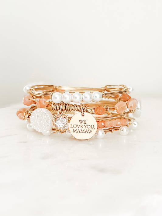 Custom Peachy Mother’s Day Charm Set