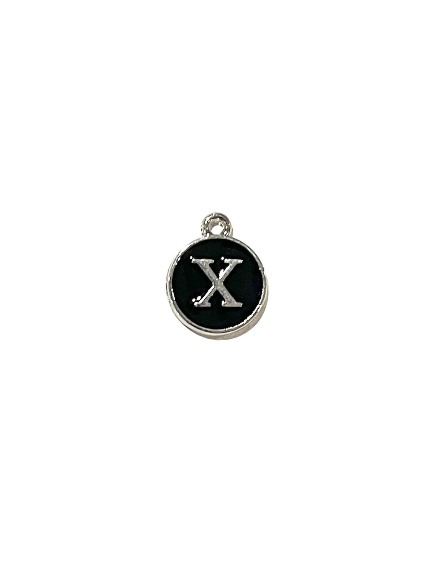 Black + Silver Letter Charms