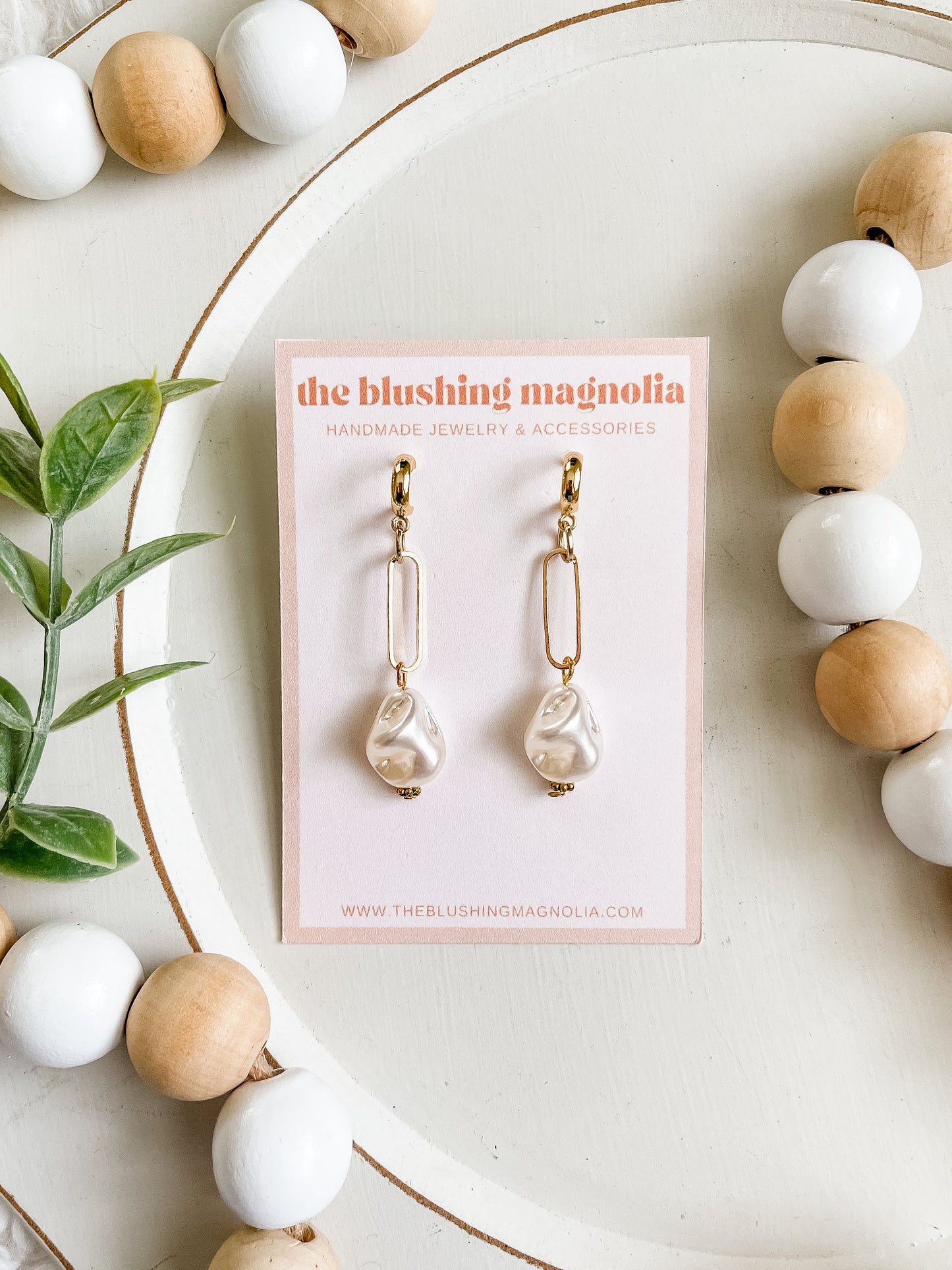 Classy Pearl Dangle Earrings