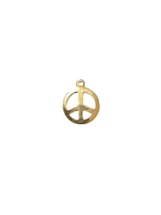 Gold Peace Sign Charm