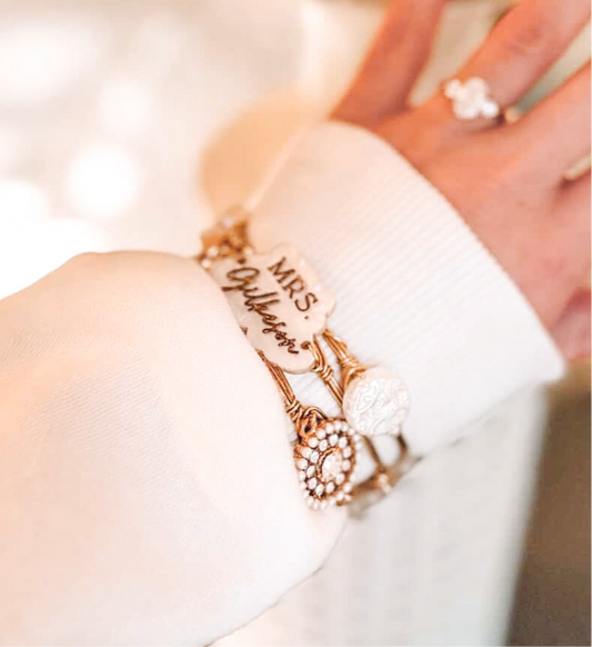 Custom Bride Bangle Set