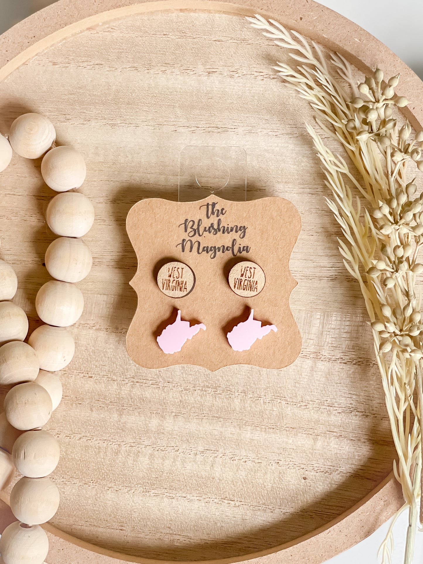 Pale Pink WV Studs