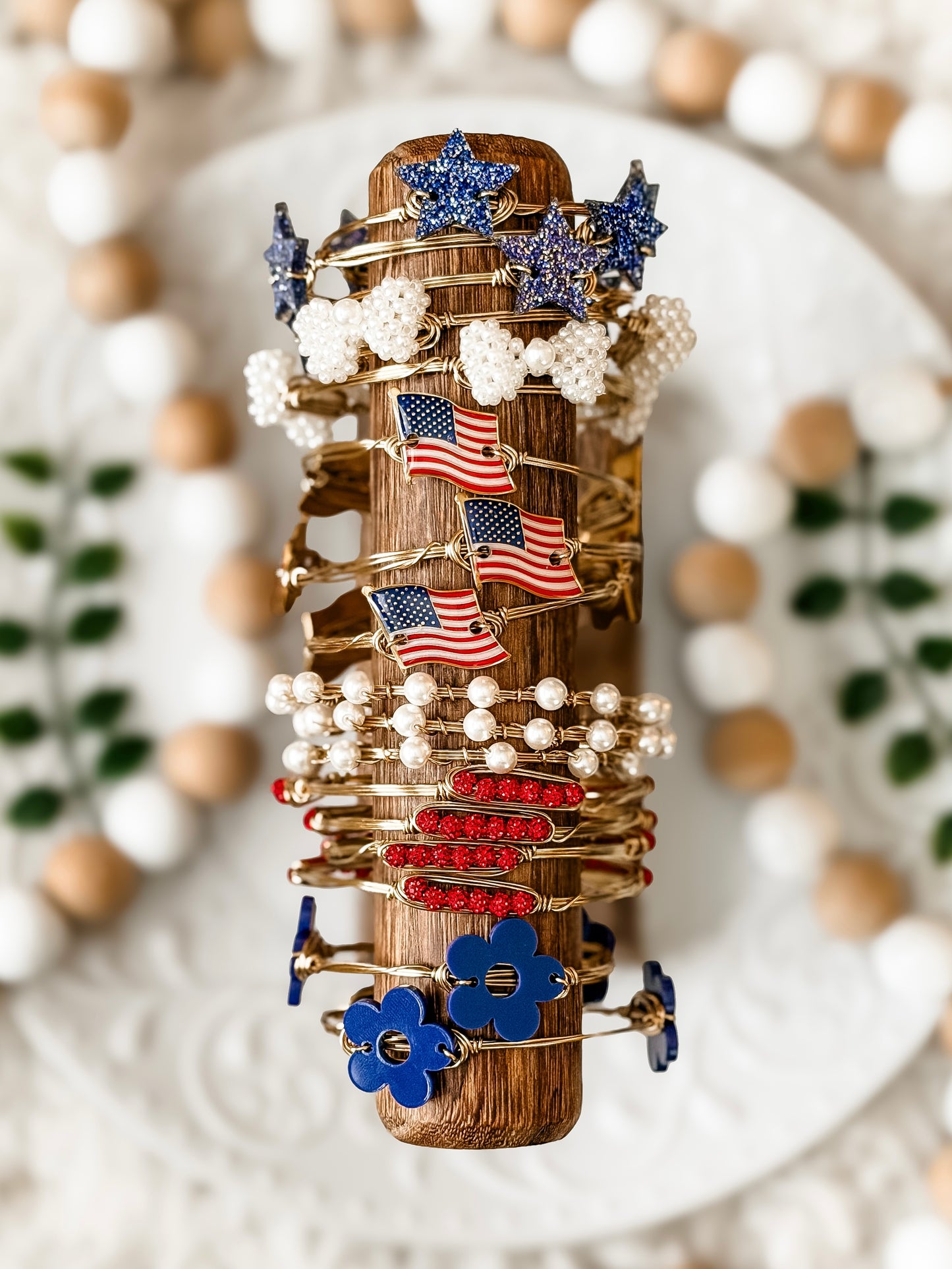 America 4th Of July Bangles