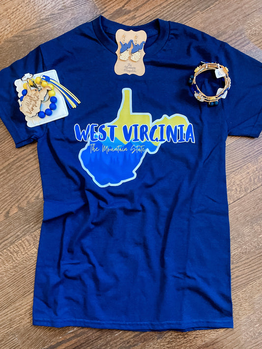 Blue + Gold WV Tee
