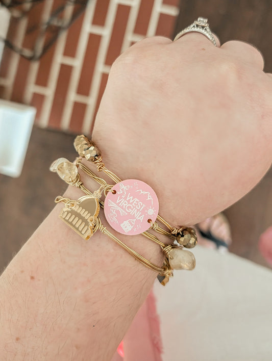 Pink West Virginia Bangle Set