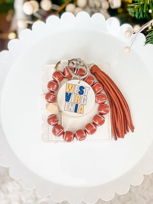 WV Football Keychain + Wallet
