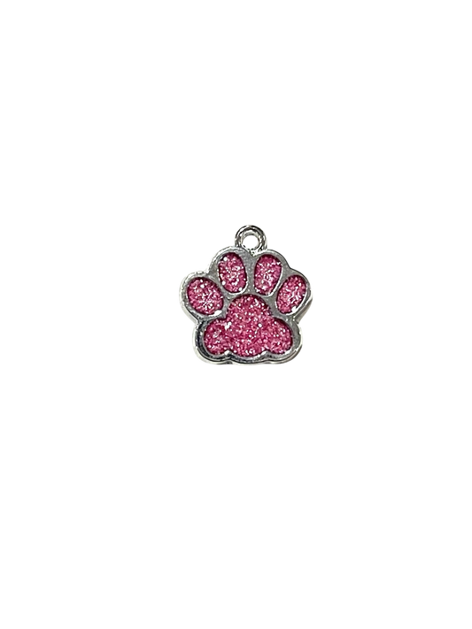 Glitter Pawprint Charms