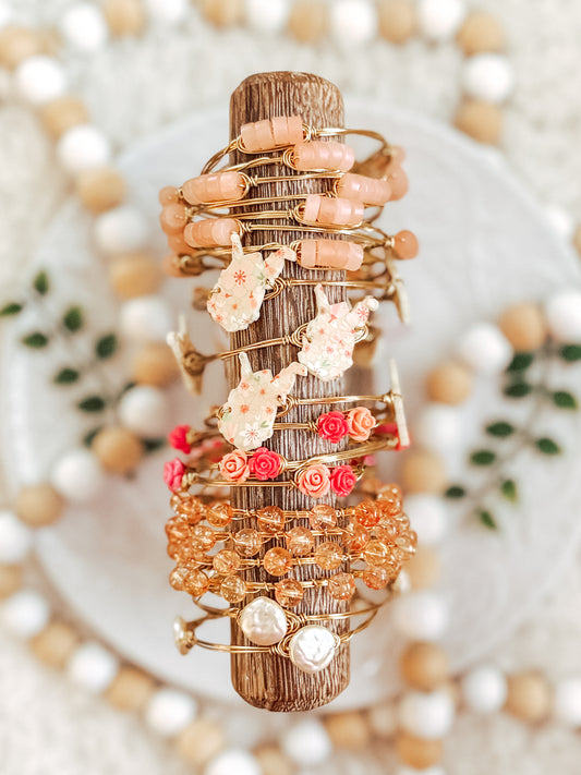 Peachy Floral WV Bangles