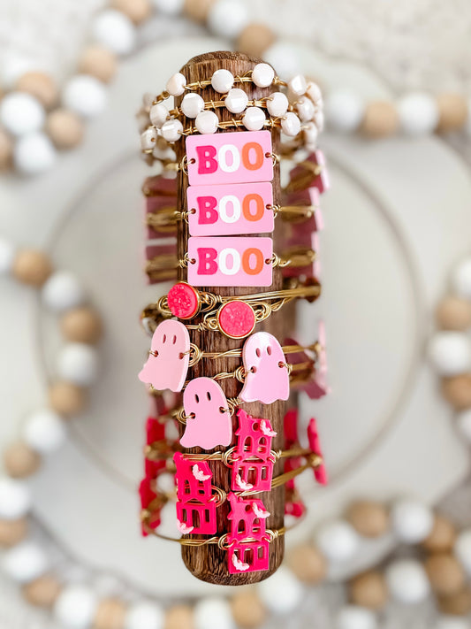 Pink + Orange Halloween Bangles
