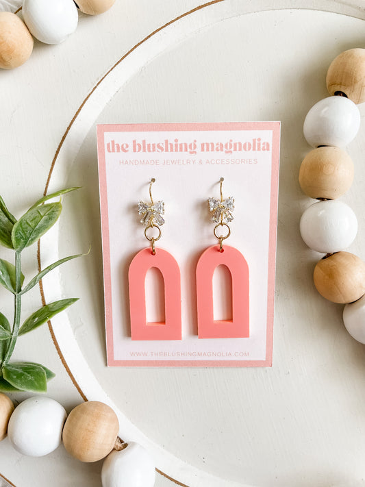Coral Dangle Earrings