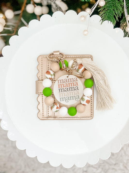 Mama Pineapple Keychain + Wallet