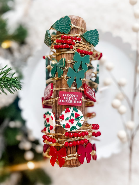 Red + Green Christmas Bangles