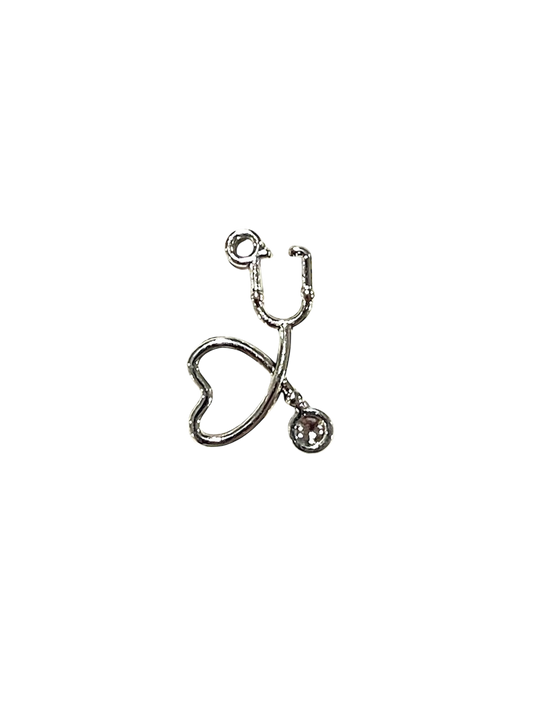 Silver Nurse Stethoscope Charm