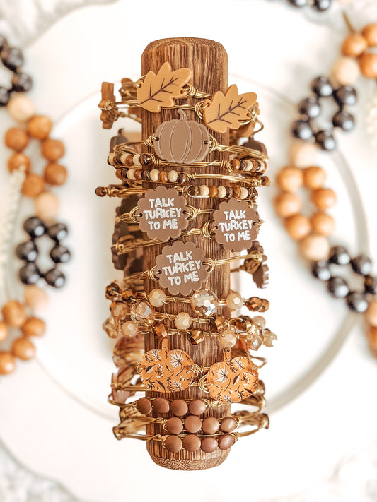 Brown + Mustard Talk Turkey To Me Bangles