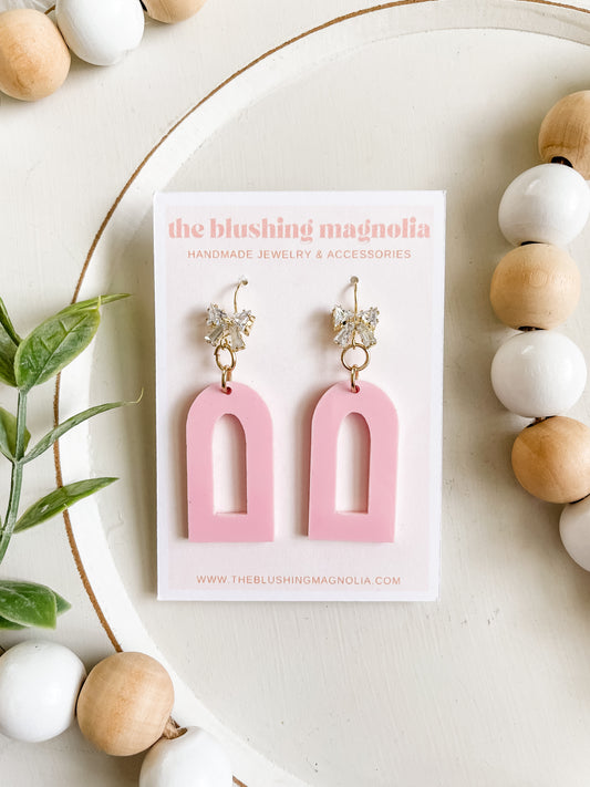 Light Pink Dangle Earrings