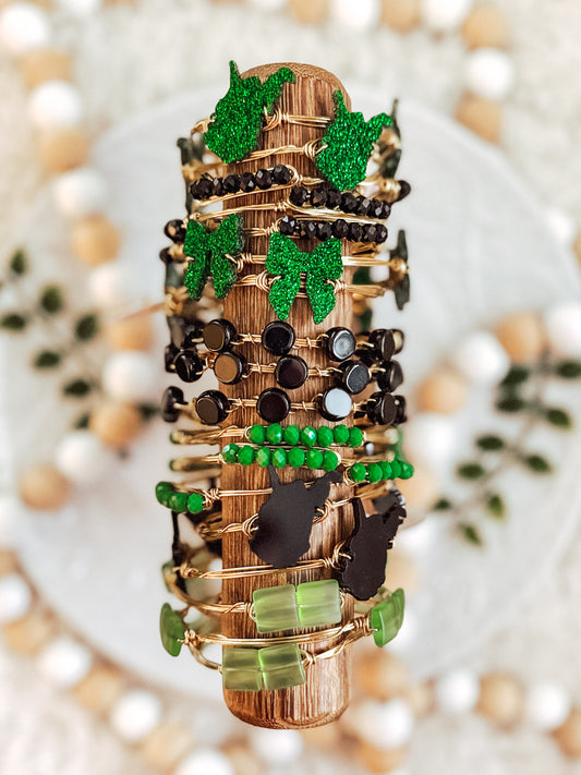Black + Green Marshall WV Bangles
