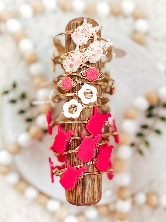 Pink Floral WV Bangles