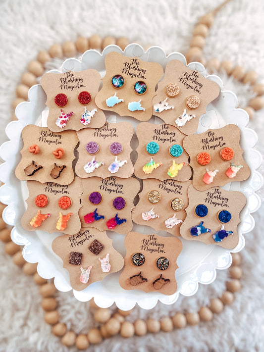 Variety WV Stud Earrings 2-Packs