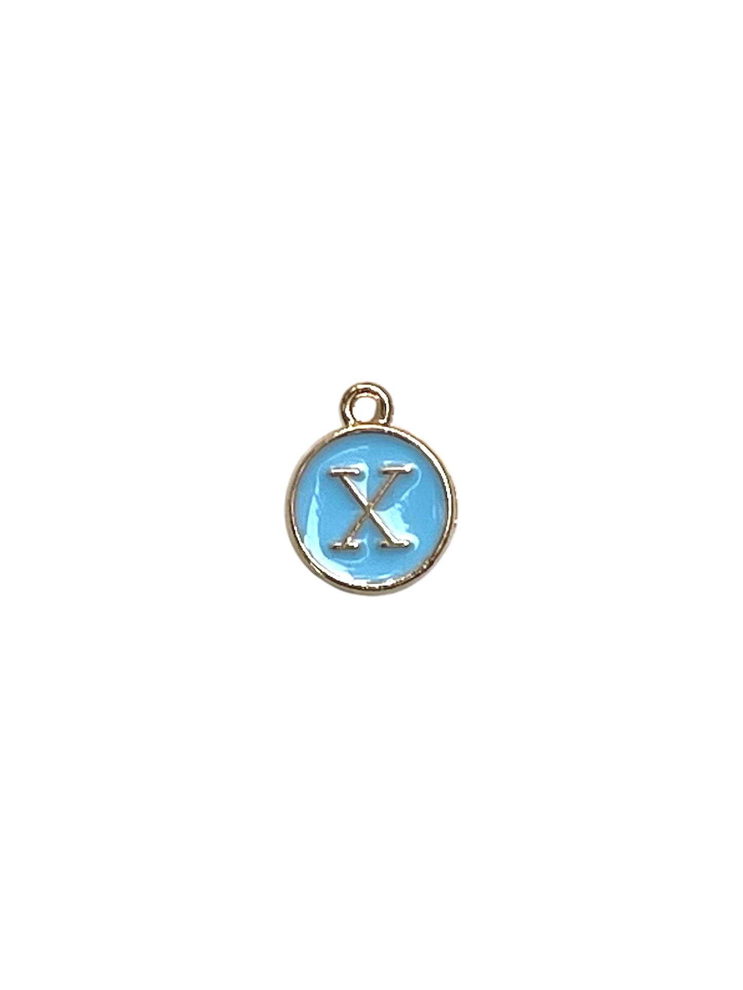 Light Blue Letter Charms