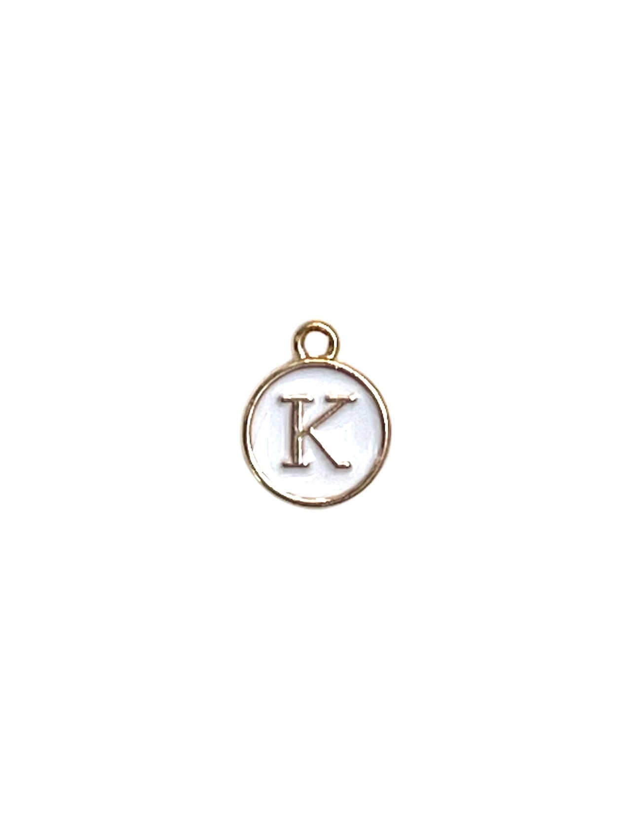 White Letter Charms