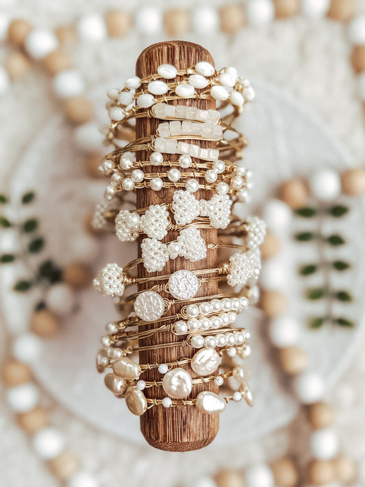 Neutral White Essential Bangles