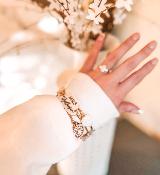 Custom Bride Bangle Set