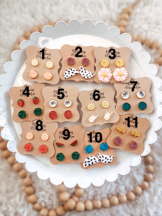 Variety Stud Earrings 2-Packs