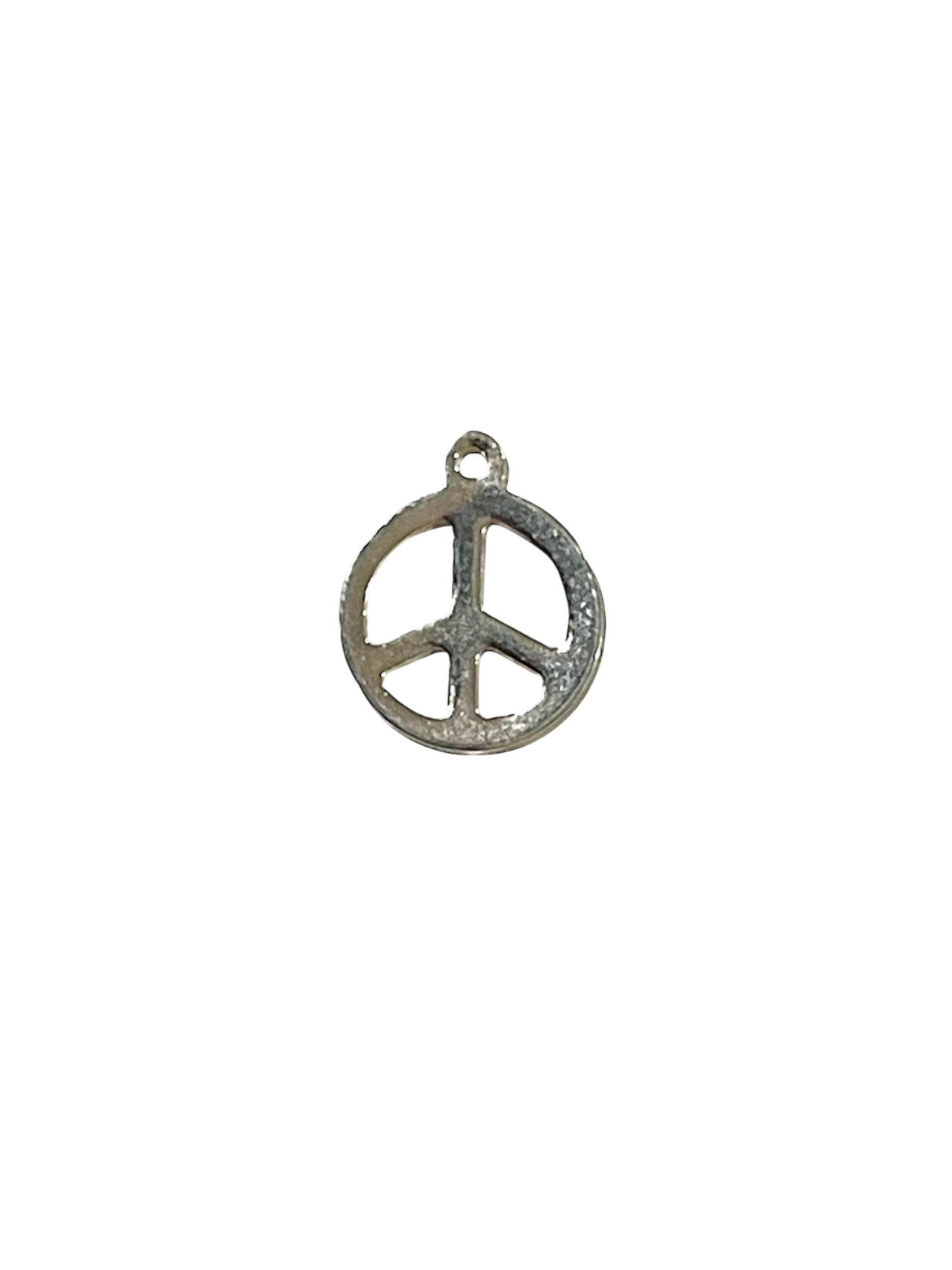 Silver Peace Sign Charm