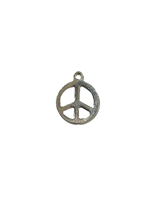 Silver Peace Sign Charm