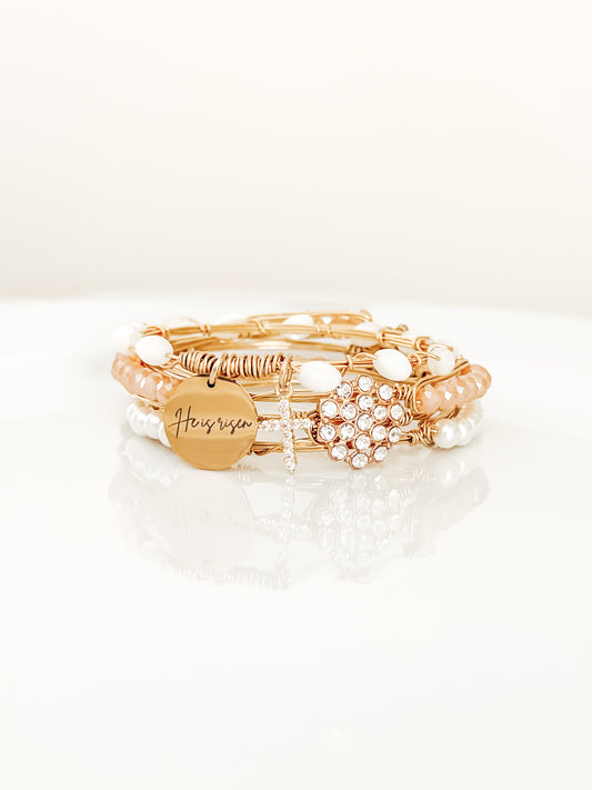 He Is Risen Bangle Set