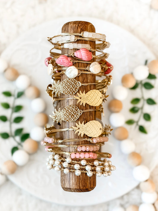 Coral Pineapple Bangles