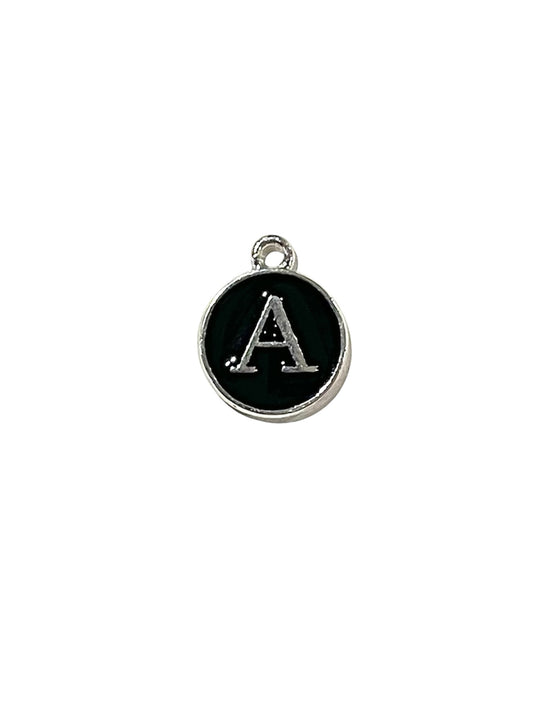 Black + Silver Letter Charms