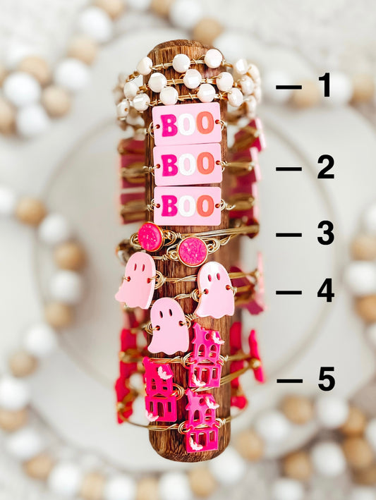 Pink + Orange Halloween Bangles