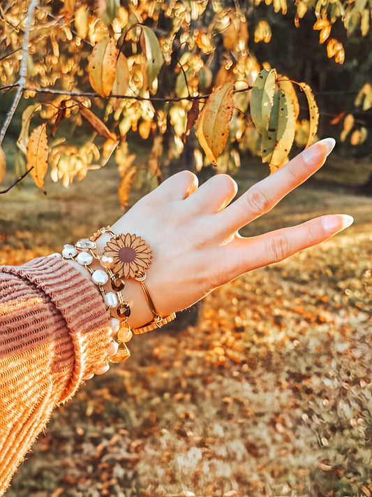 Fall Sunflower Bangle Set