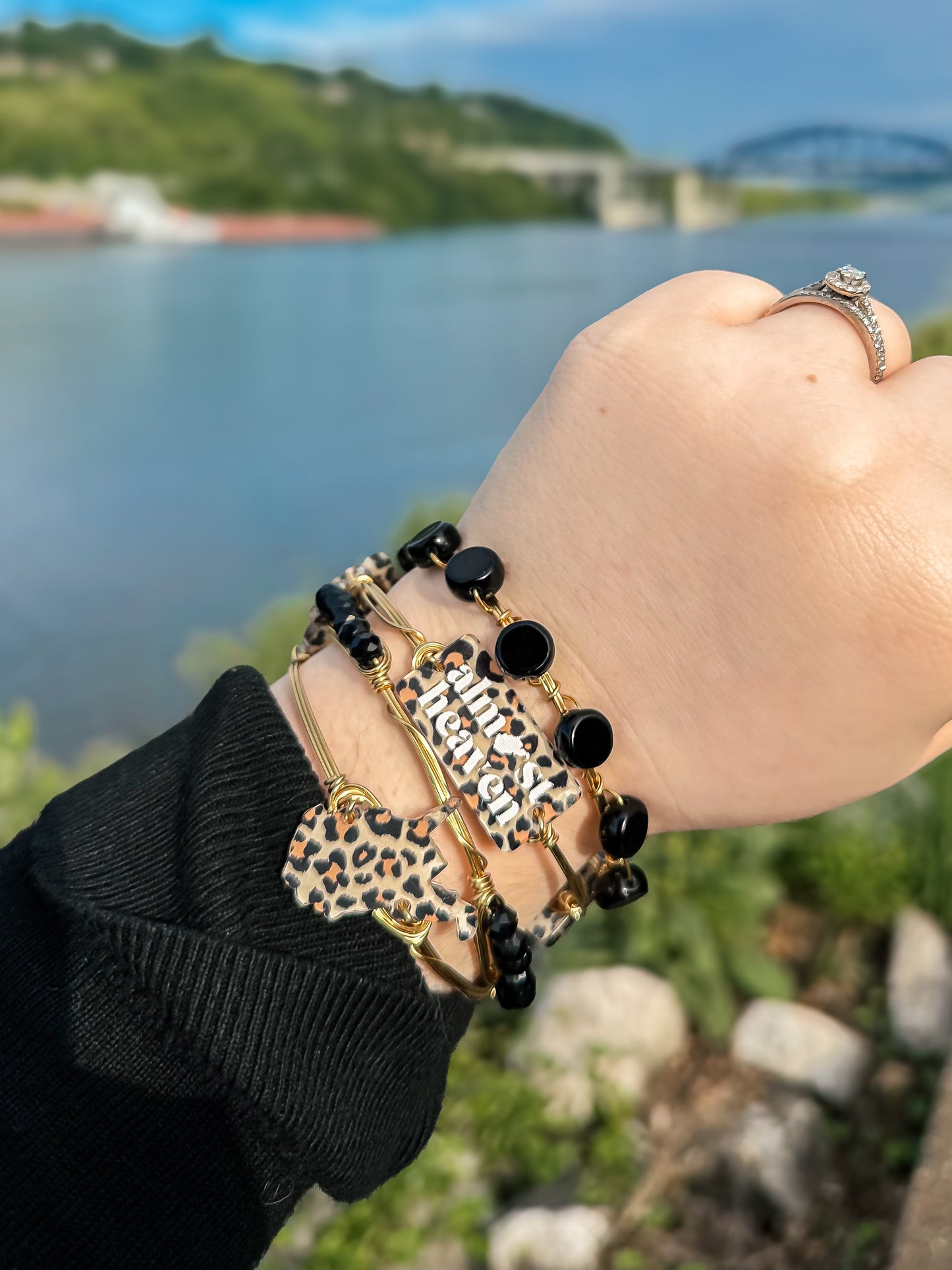 Leopard Print Almost Heaven WV Bangles