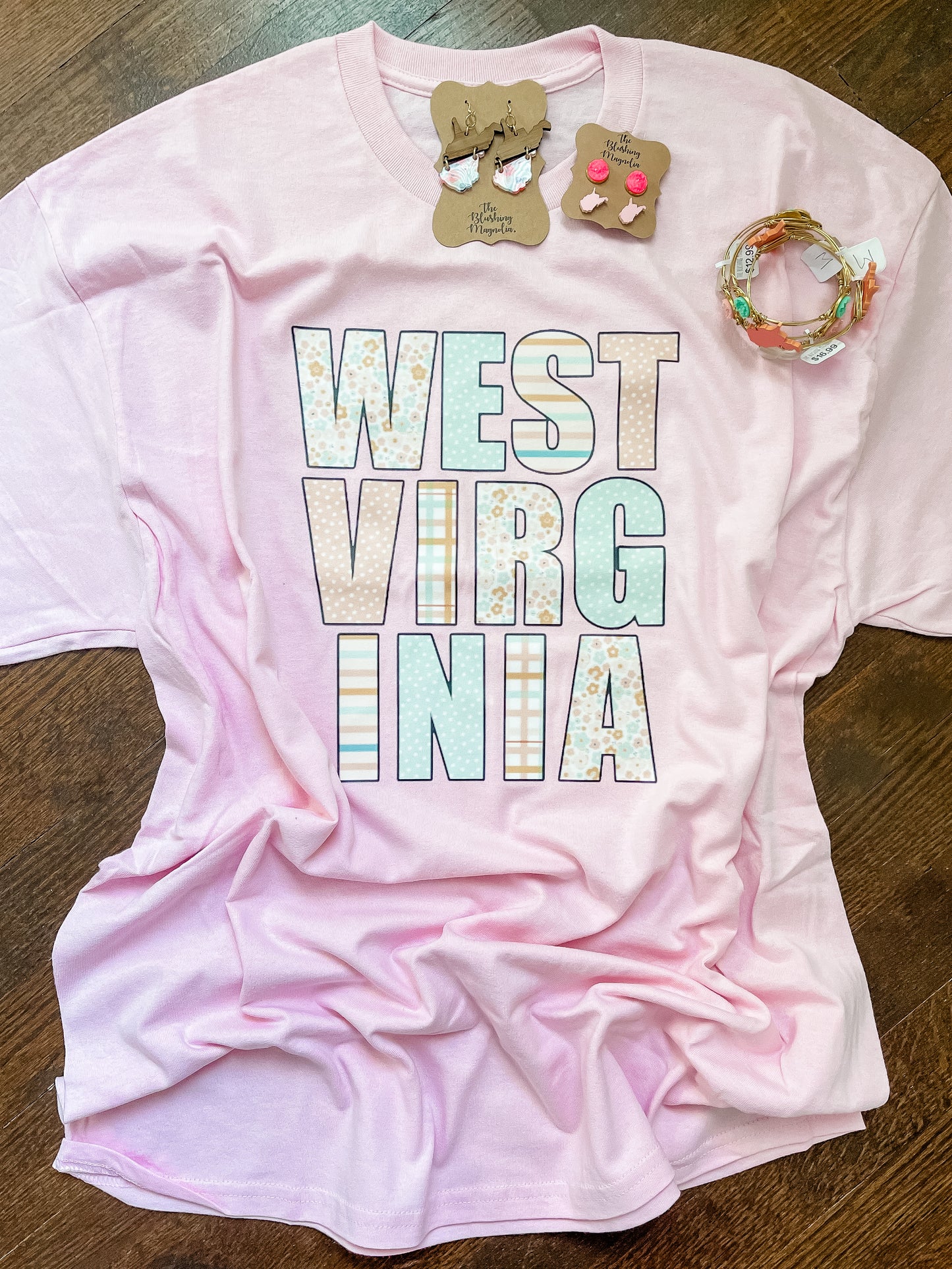 Pale Pink + Blue WV Tee