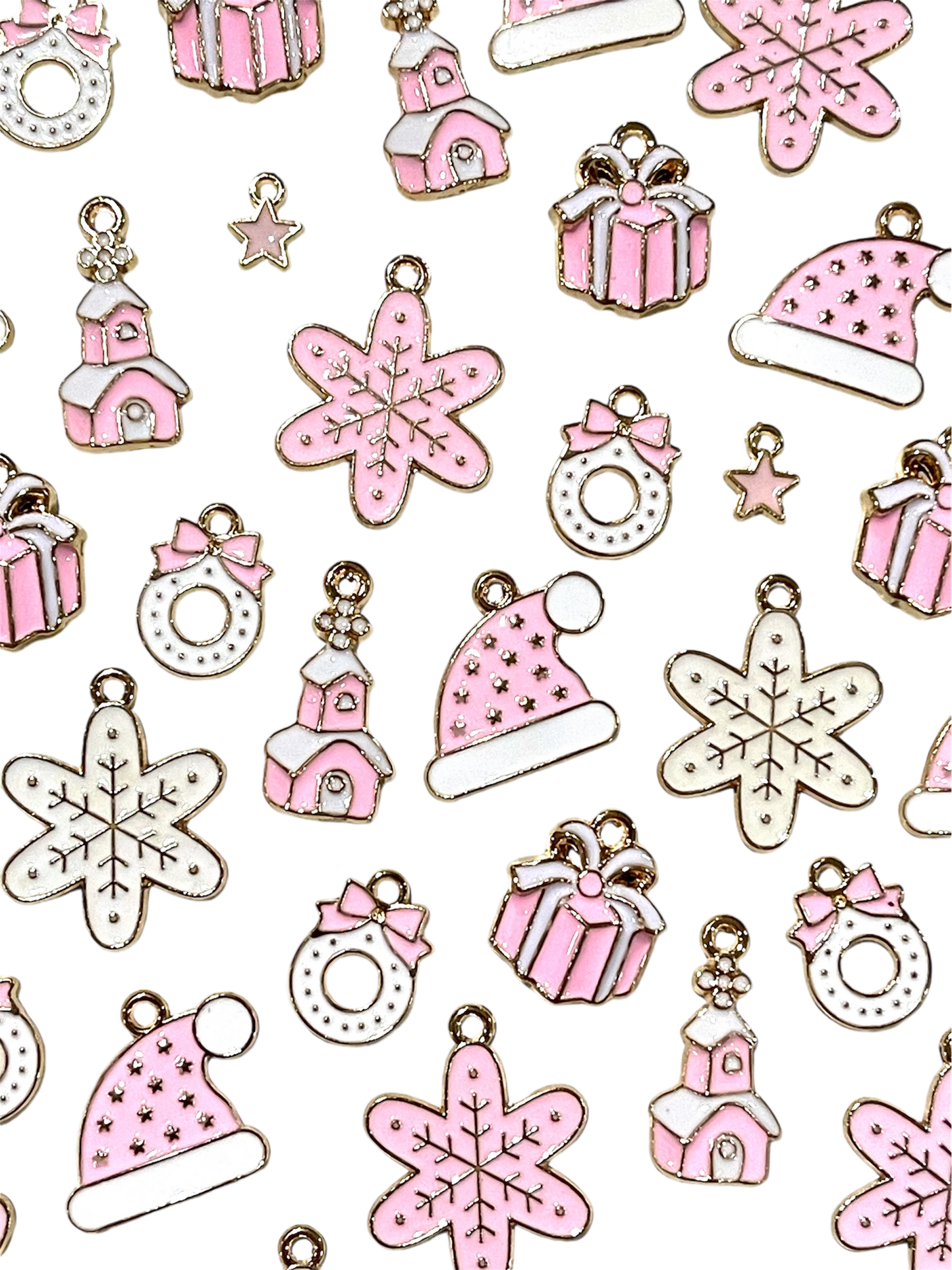 Pink Holiday Charms